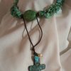 Turquoise,cross,Sotne,Faux Pearl,Necklace