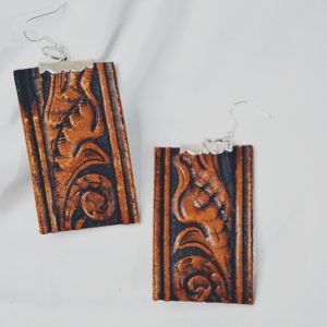 leather, leather earrings,